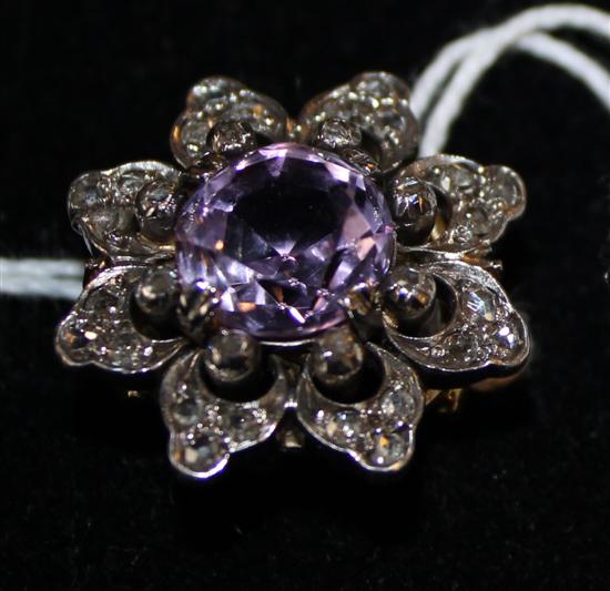 Diamond & amethyst dress ring